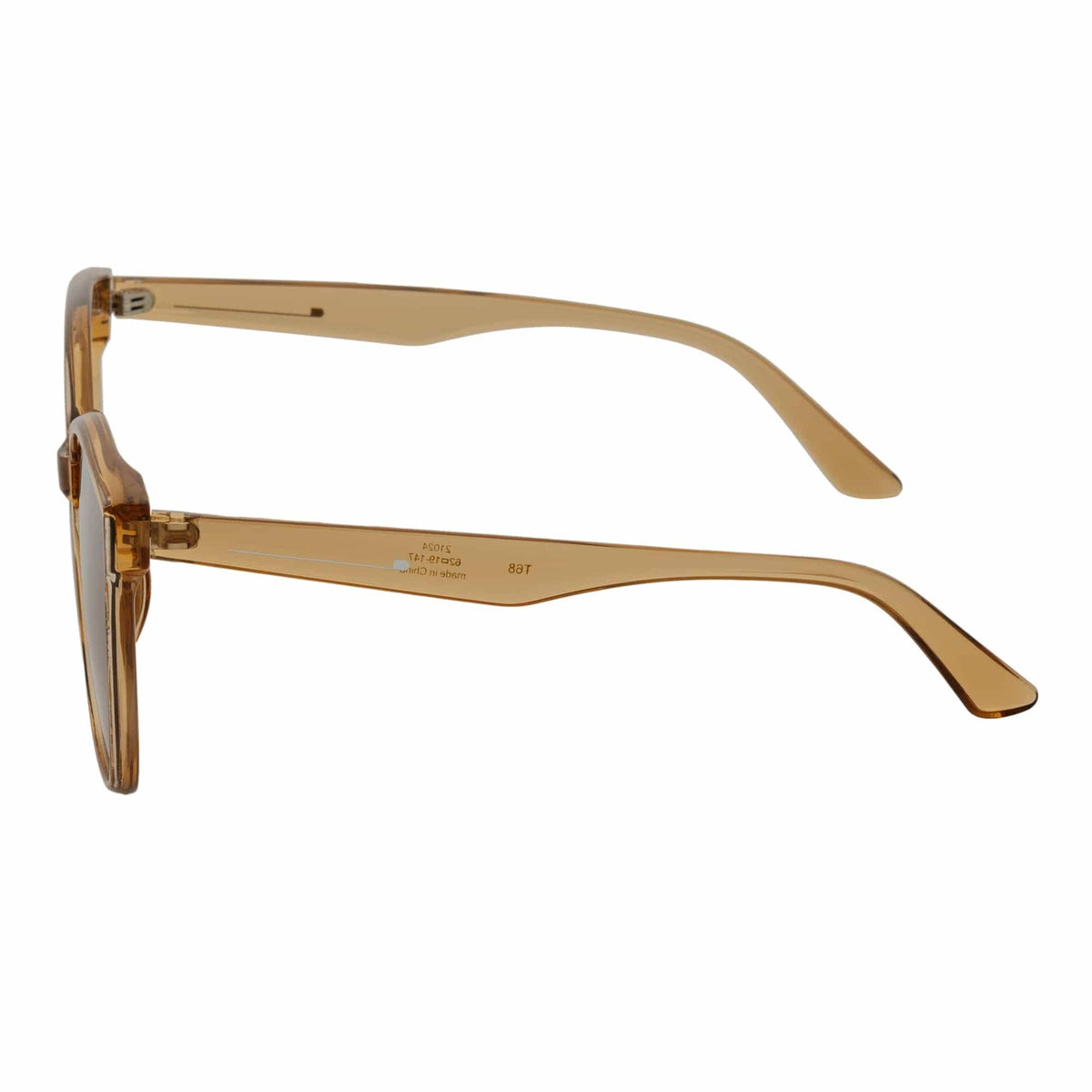 Clear Brown Oversize 3 Pin Cat Eye Sunglasses