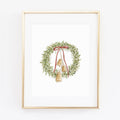 Bell Wreath Art Print