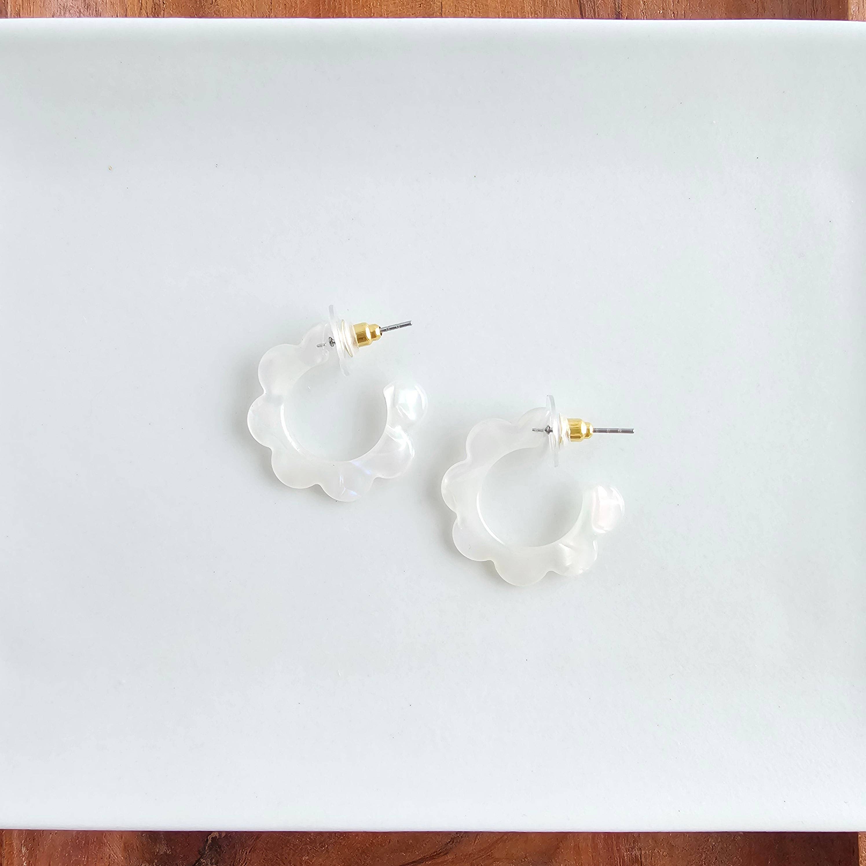 Opalite Flora Mini Hoops