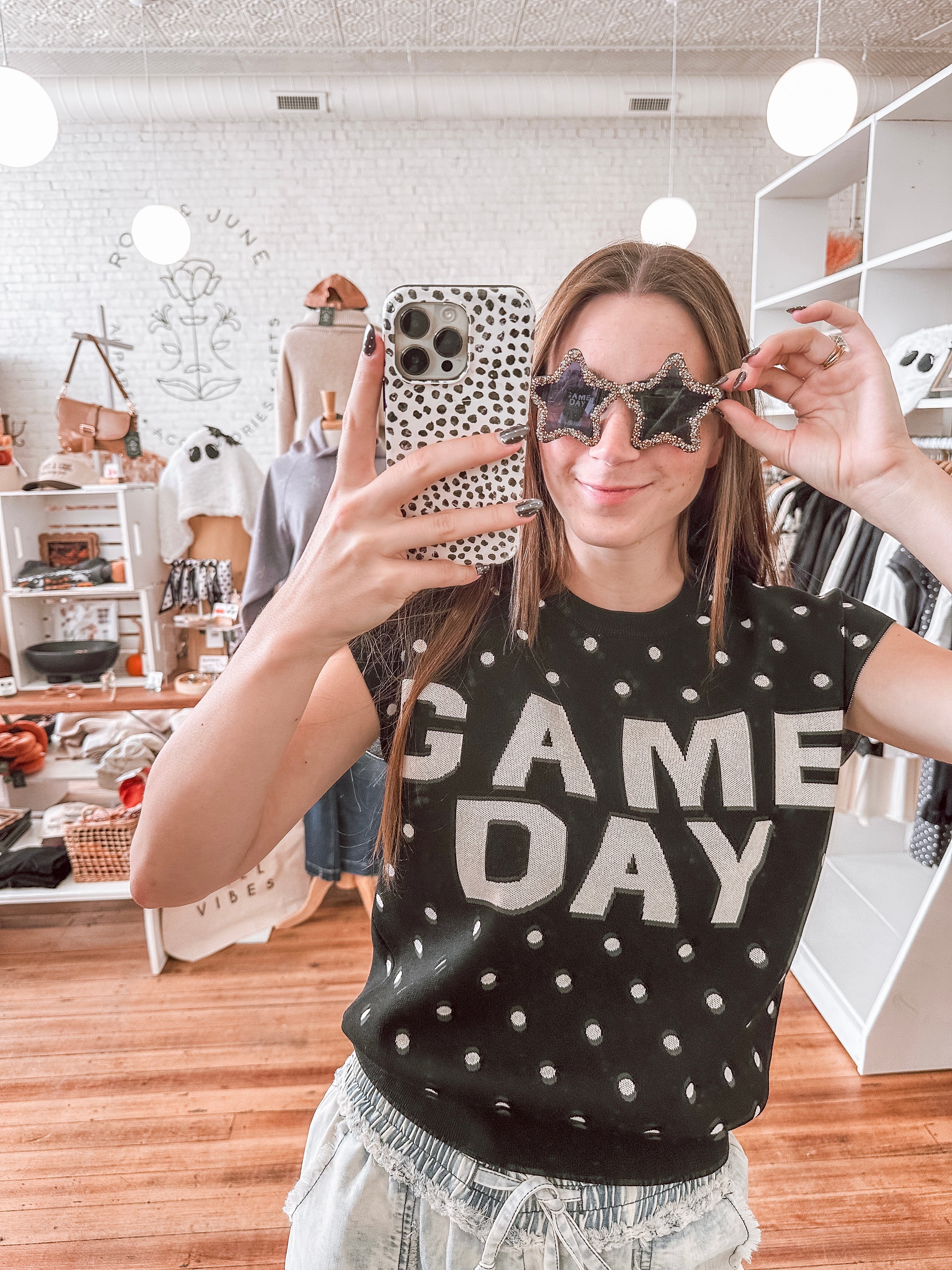 Black Gameday Sleeveless Top
