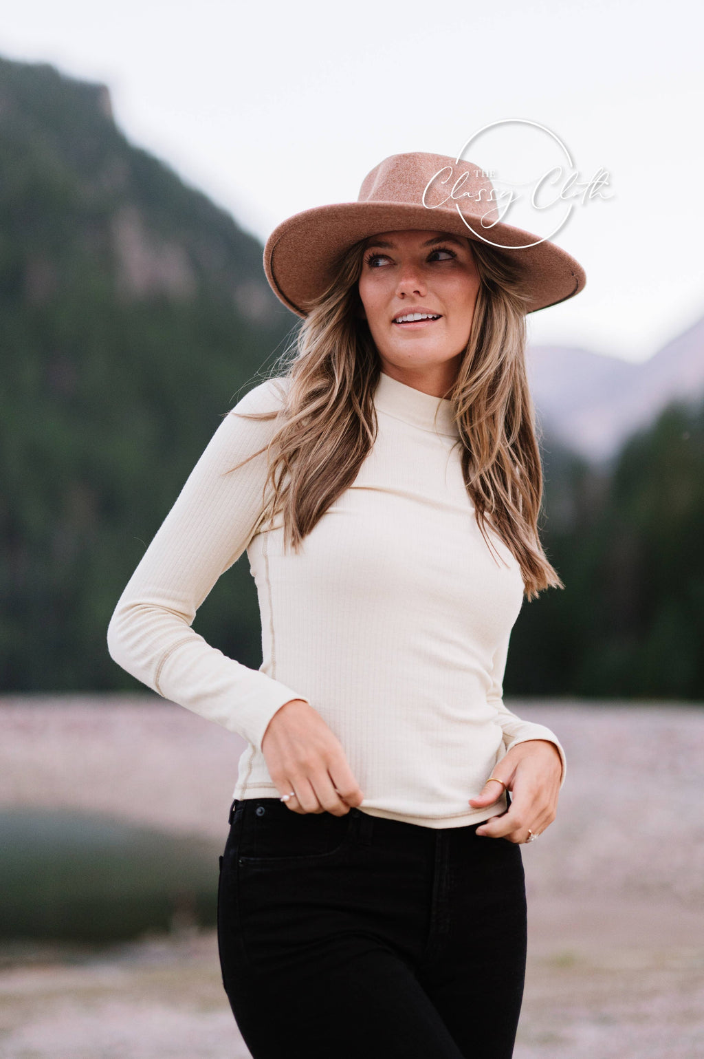 Camel Wool Blend Wide Brim Western Hat