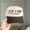 Natural & Brown Just a Girl Fall Hat