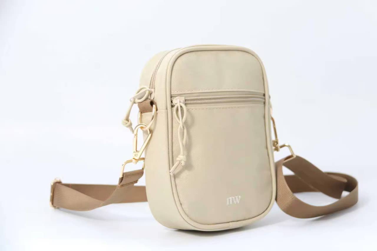 Tonal Sandstone Crossbody Bag