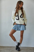 Cotton Varsity Number Crew Neck