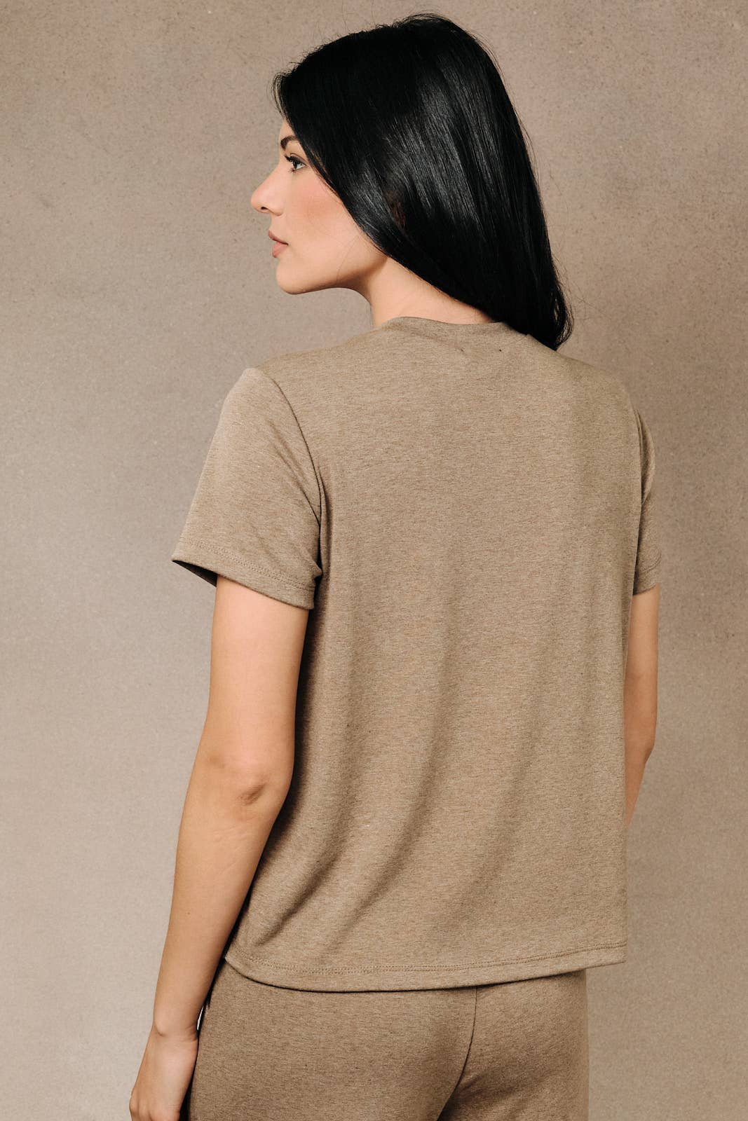 Dark Taupe Jersey Pocket Top