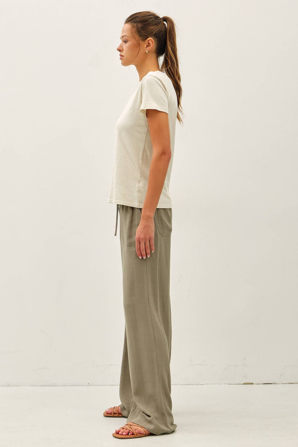Stone Cotton Slub Tee