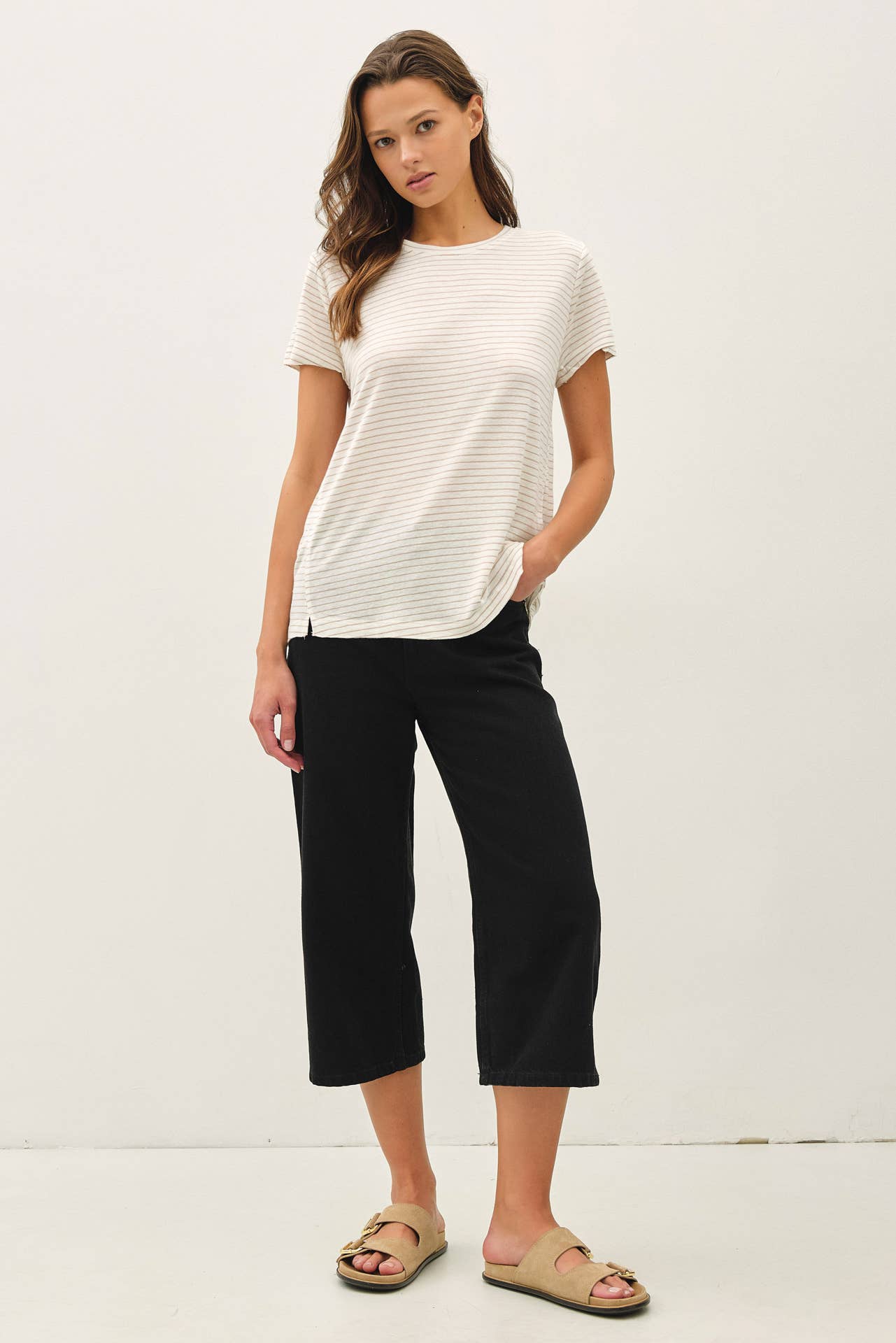 Mocha Blended Striped Tee