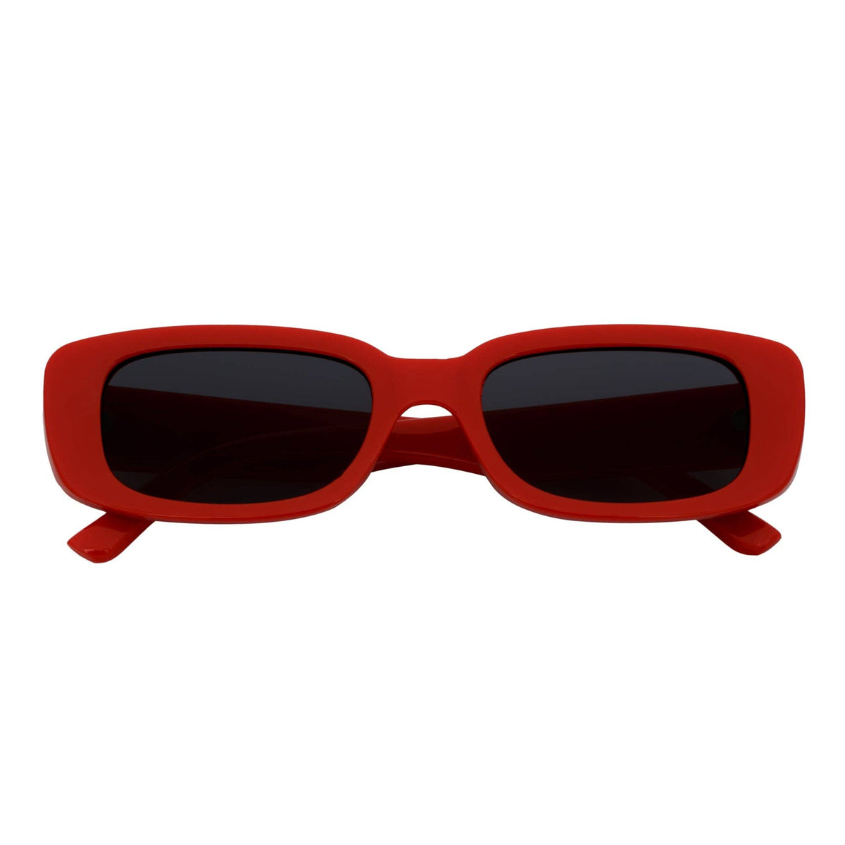 Red Smoke Small Rectangle Sunglasses