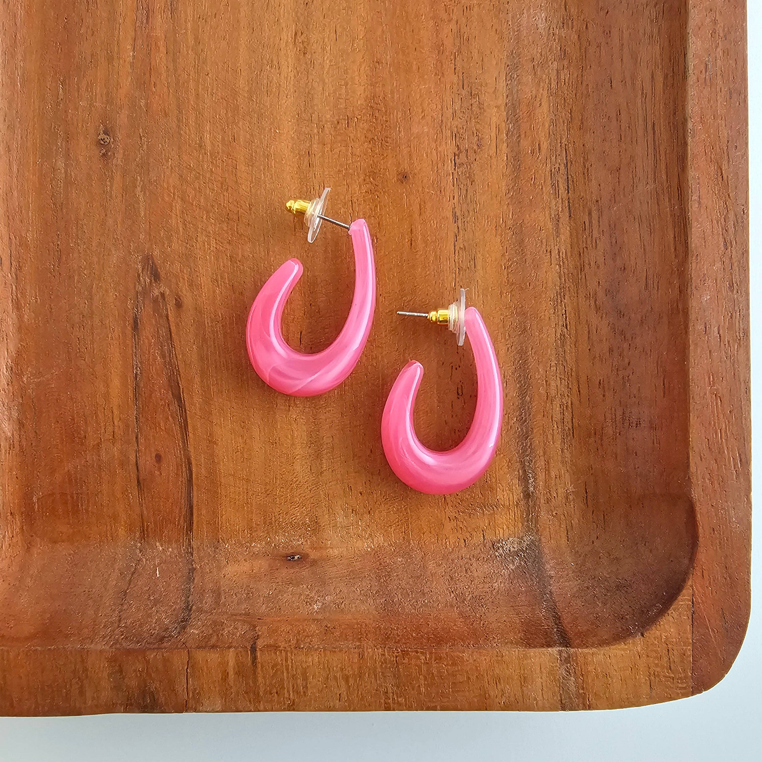 Berry Pink Julie Hoops