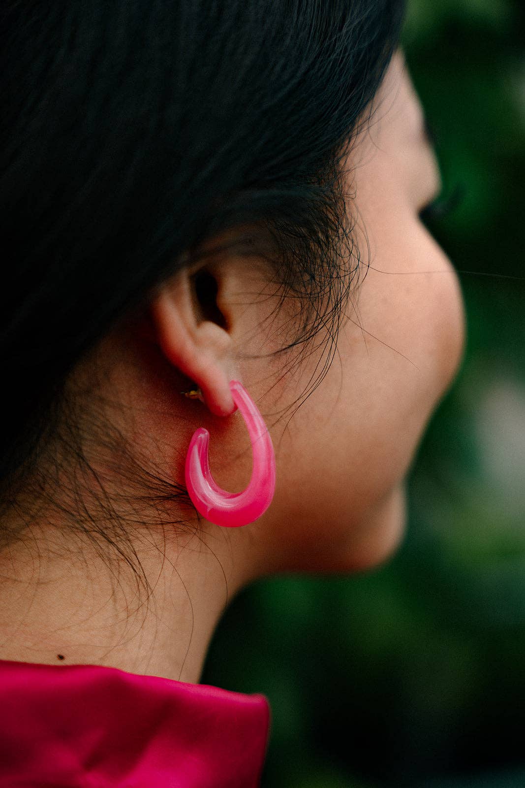 Berry Pink Julie Hoops