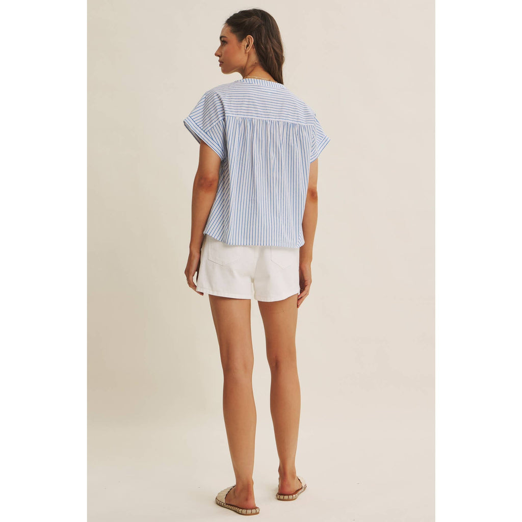 Cool Blue Harbor Morning Blouse