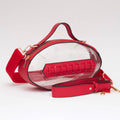 Red Football Shaped Transparent Crossbody Bag