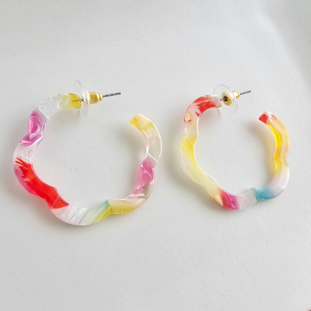 Technicolor Posey Hoops