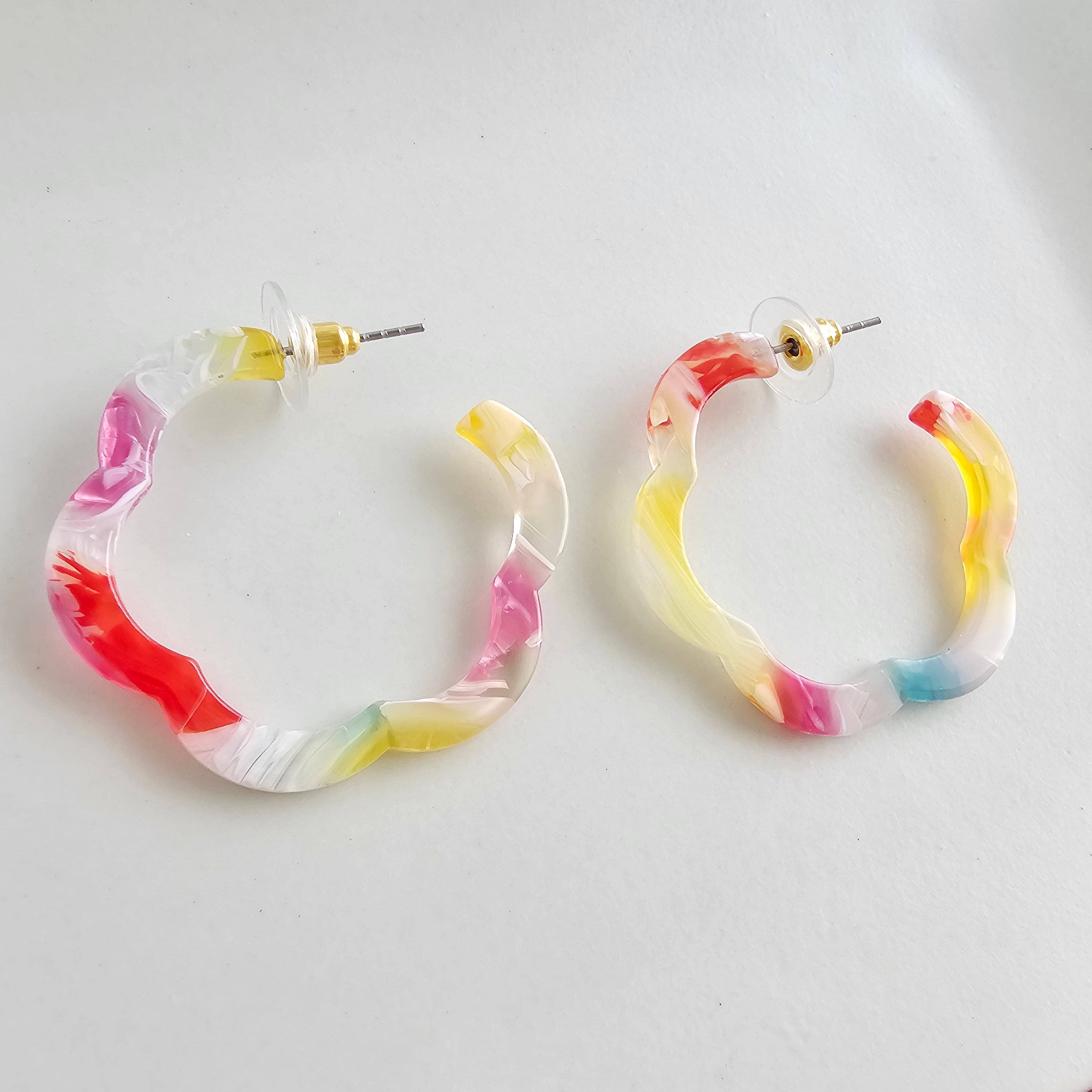 Technicolor Posey Hoops