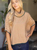Brown Houndstooth Poncho