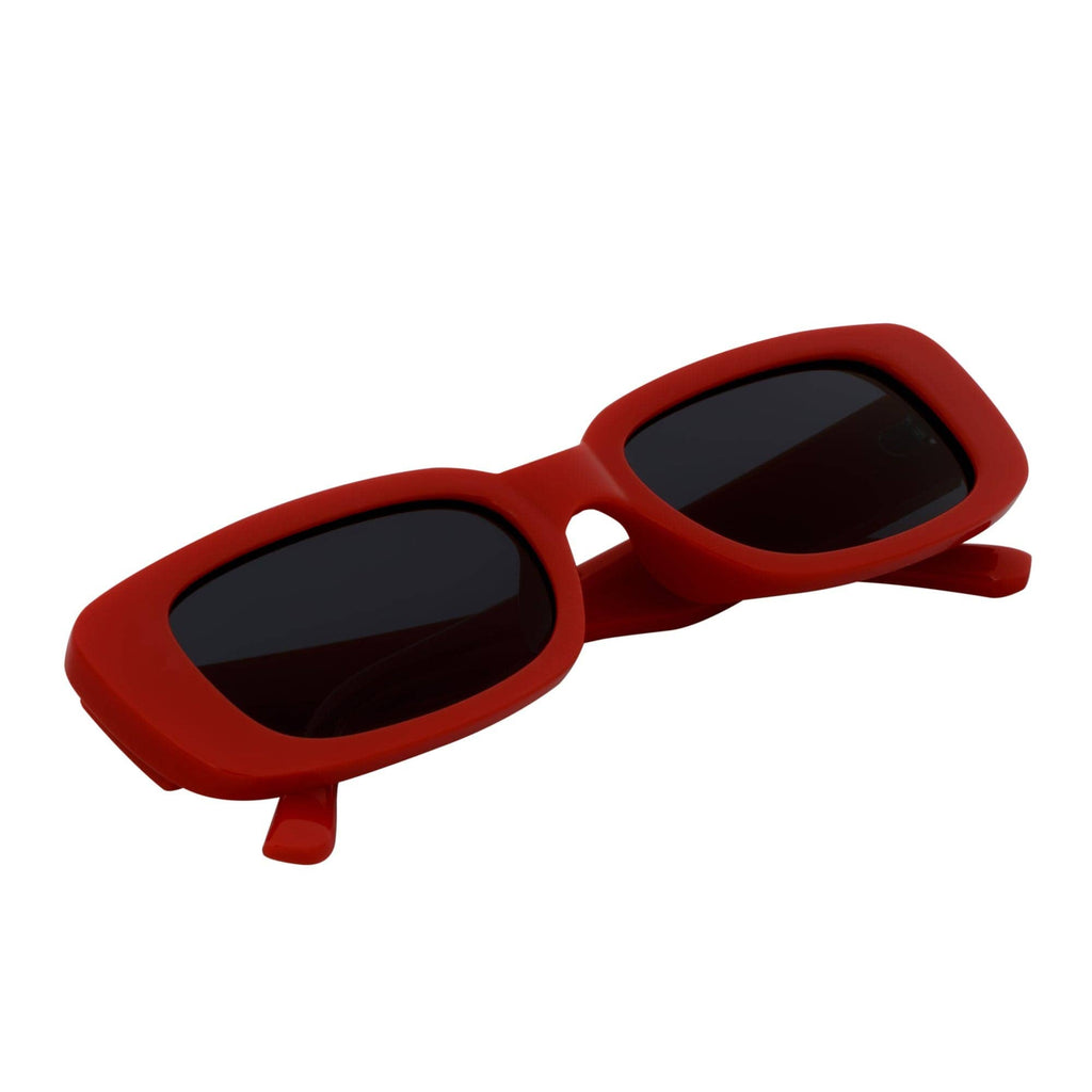 Red Smoke Small Rectangle Sunglasses