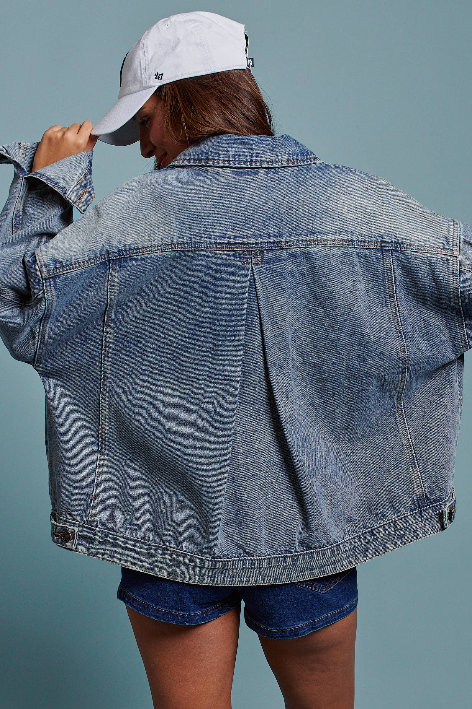 Denim Oversized Western Jacket