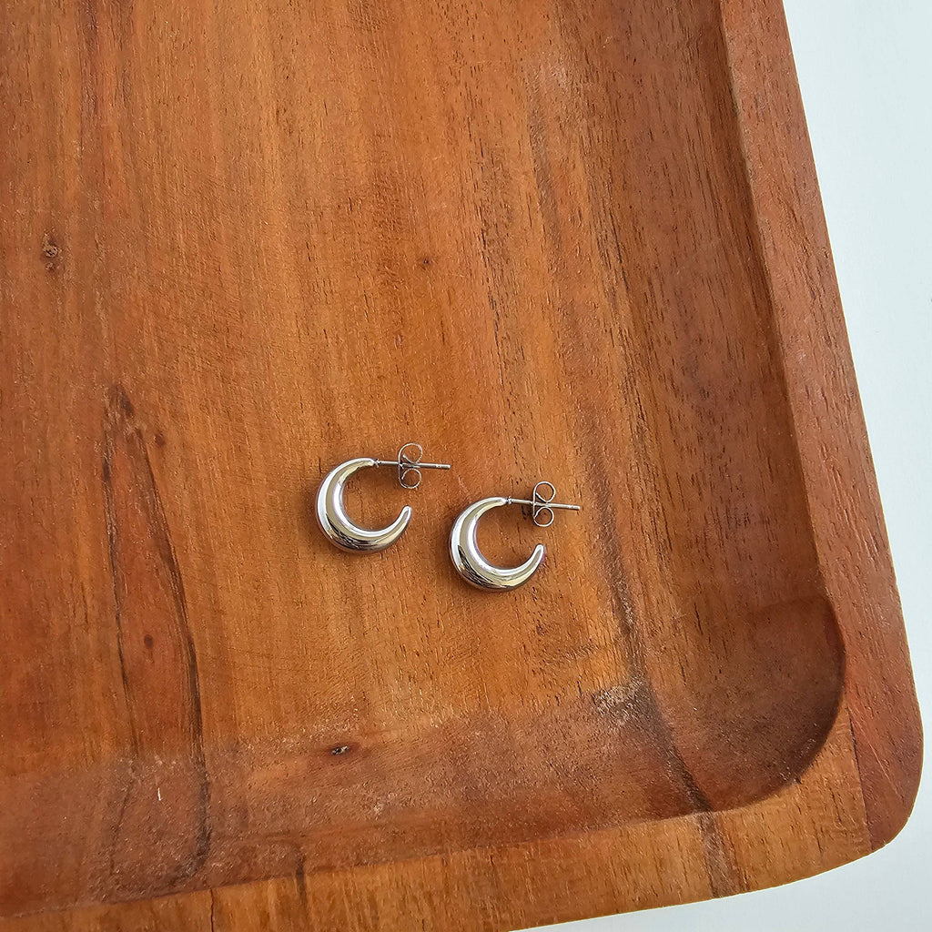Silver Mini Luxe Selena Hoops