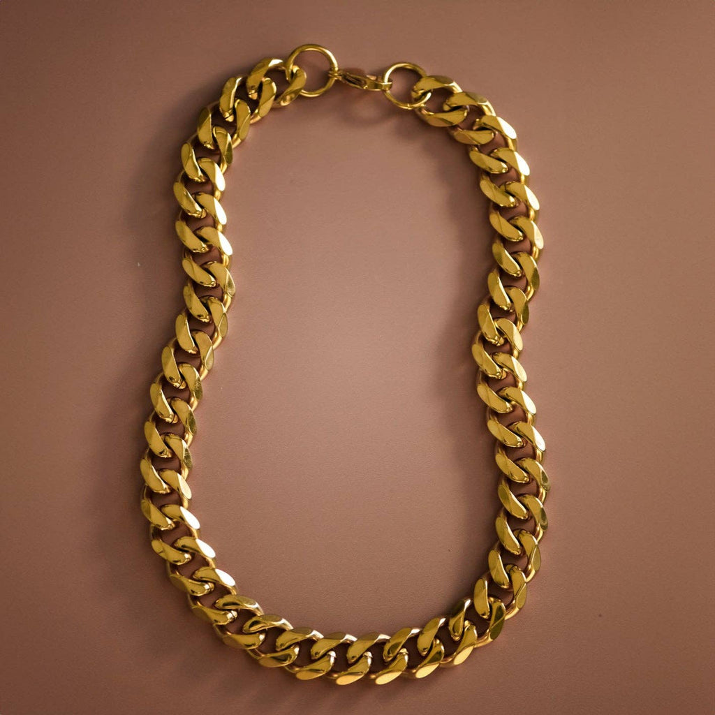 Gold Stainless Steel Chain Necklace