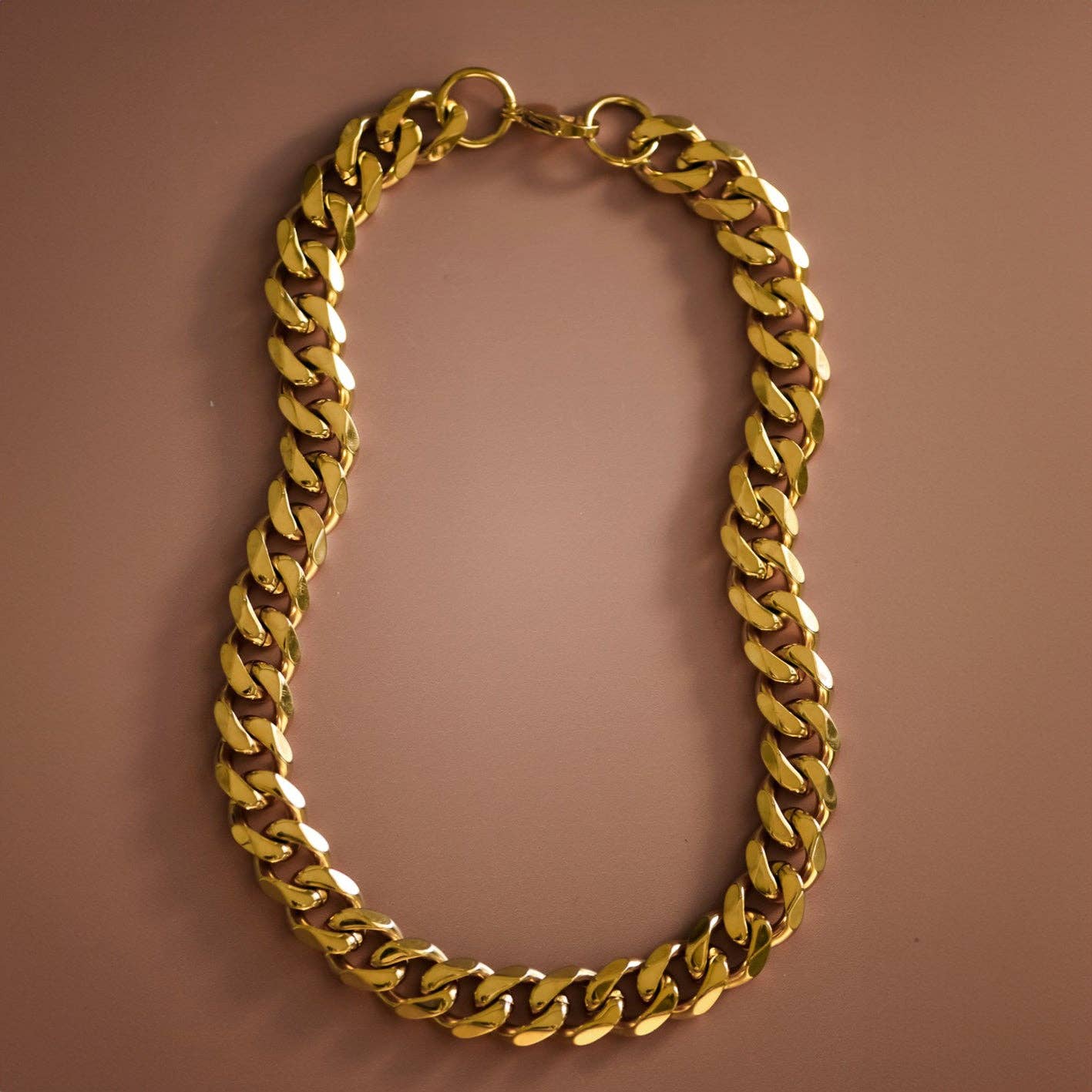 Gold Stainless Steel Chain Necklace