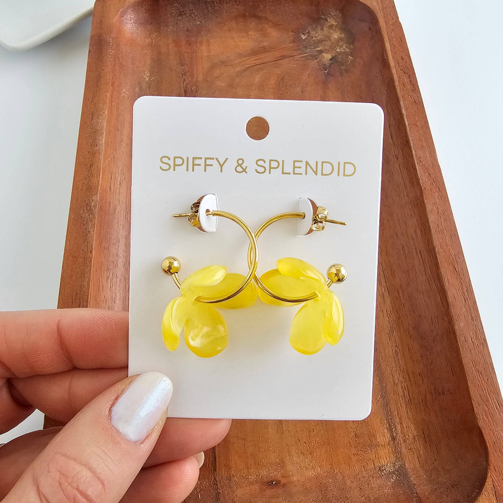 Lemon Yellow Primrose Hoops