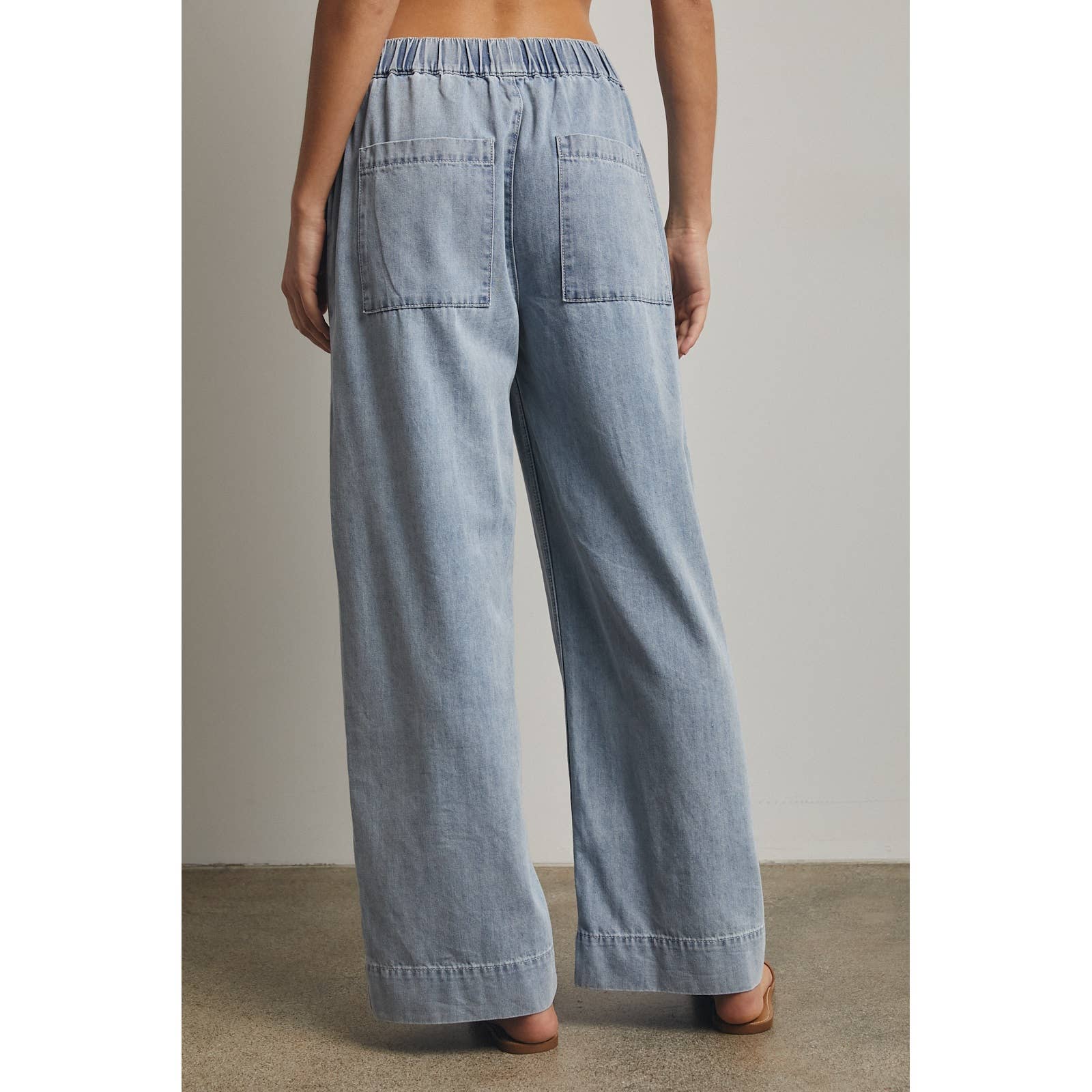 Denim Wide Leg Denim Pants