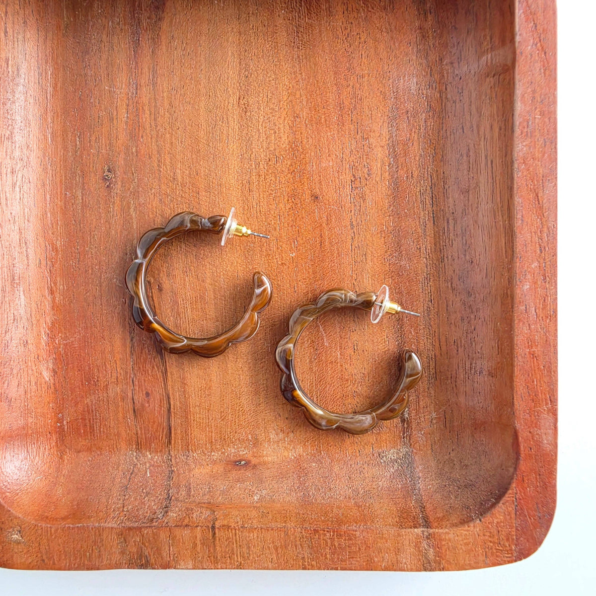 Cocoa Brown Scarlett Hoops