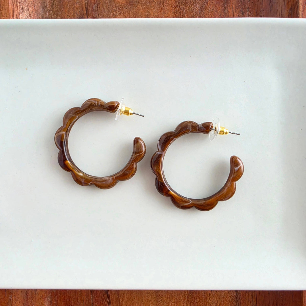 Cocoa Brown Scarlett Hoops