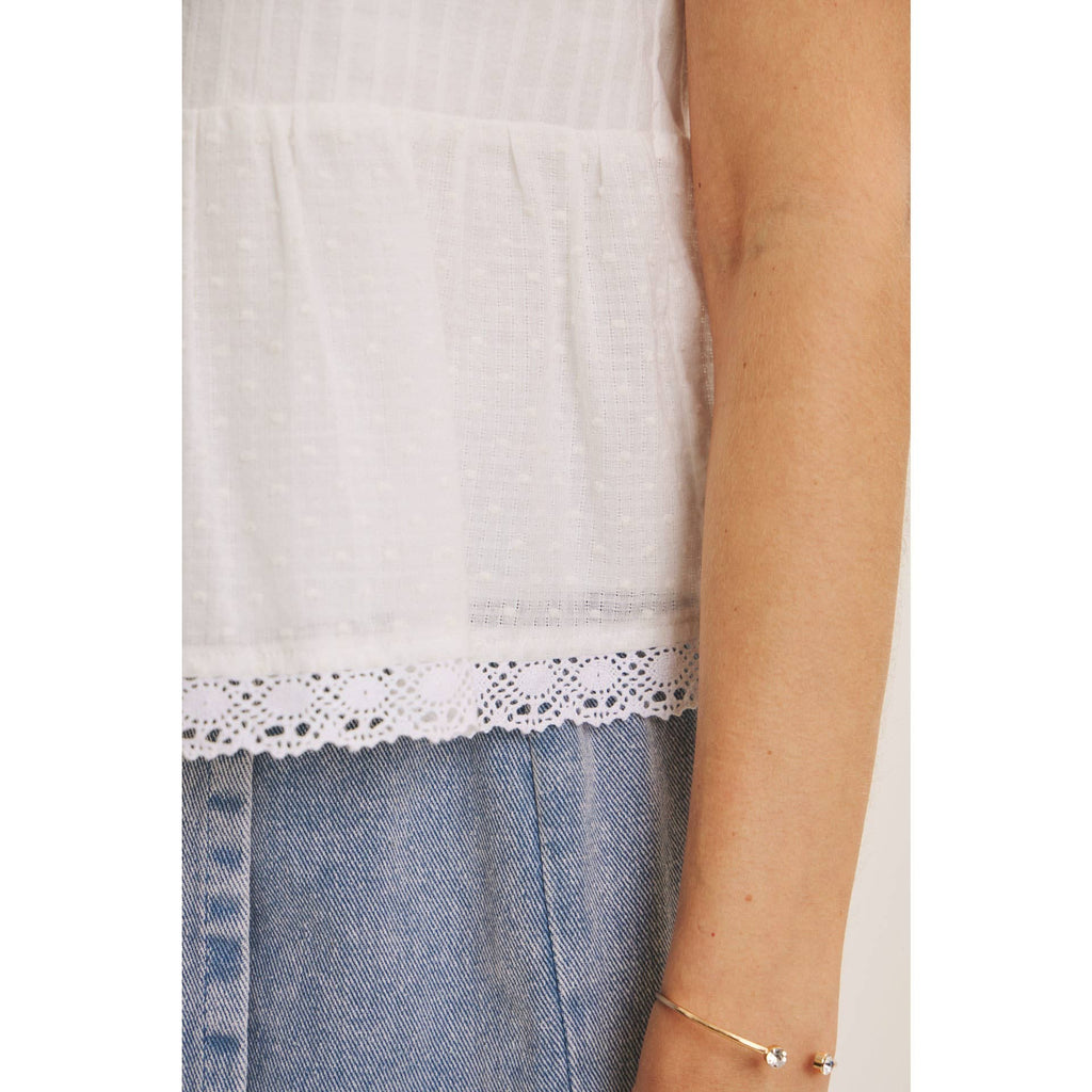 Off White Textured Cotton Blouse