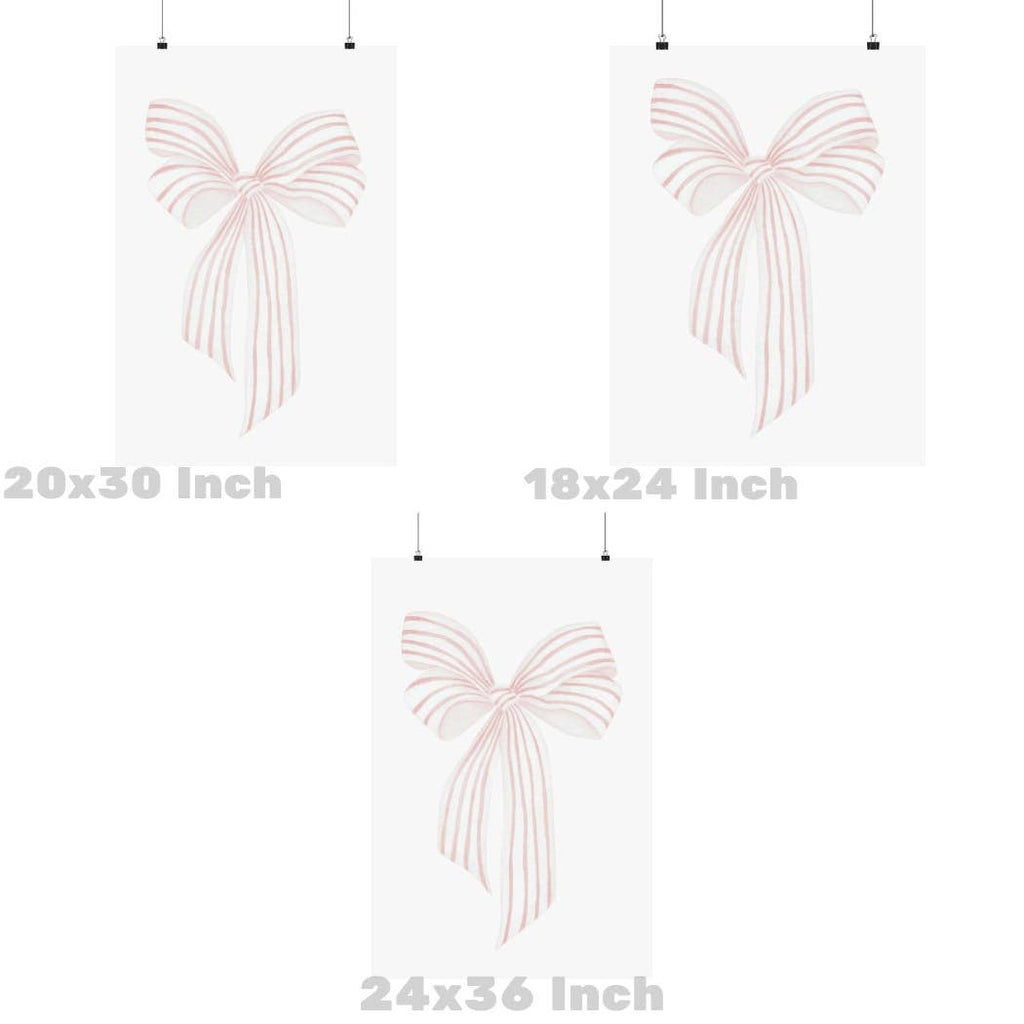 Pink Coastal Grandmother Vintage Hair Bow Poster, Retro Wall Art