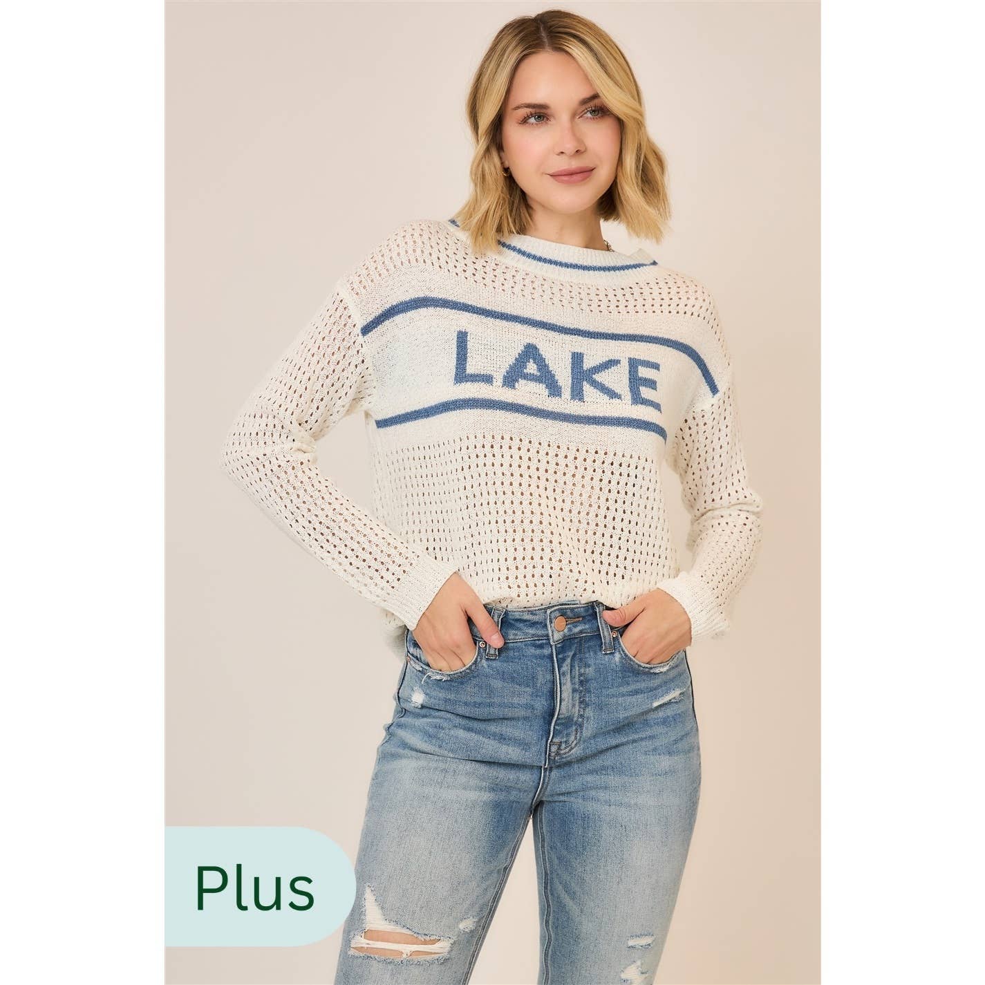Plus Light Knit Lake Pullover