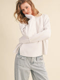 Cloud Dancer Drop Shoulder Sweater