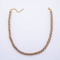 Dark Brown Handmade Fabric Braided Bandana Necklace