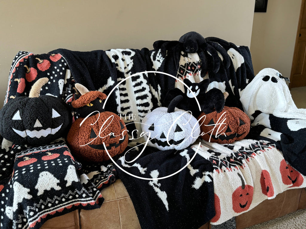 Ghost Halloween Sherpa Pillow