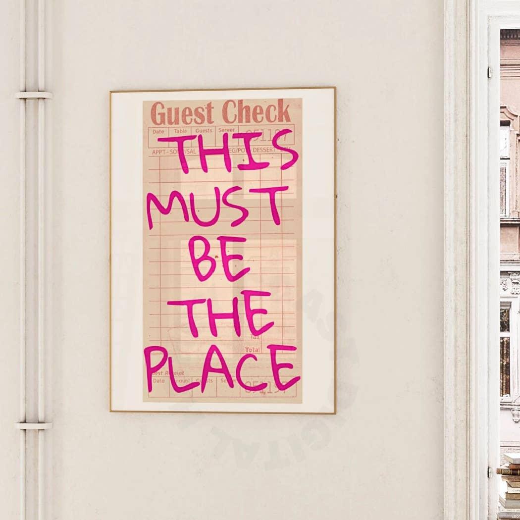 This Must Be the Place Guest Check Print