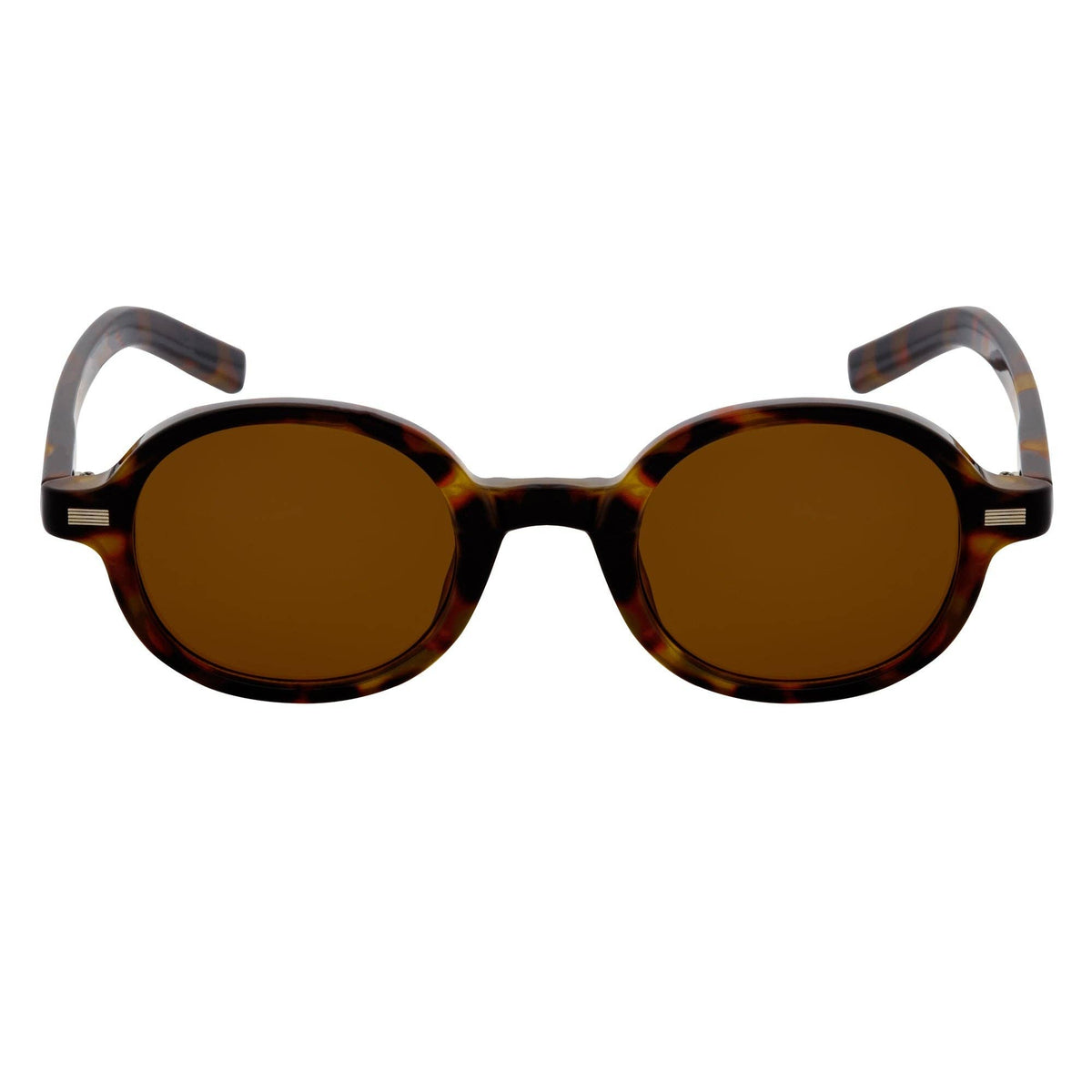 Tortoise Brown Small Round Sunglasses