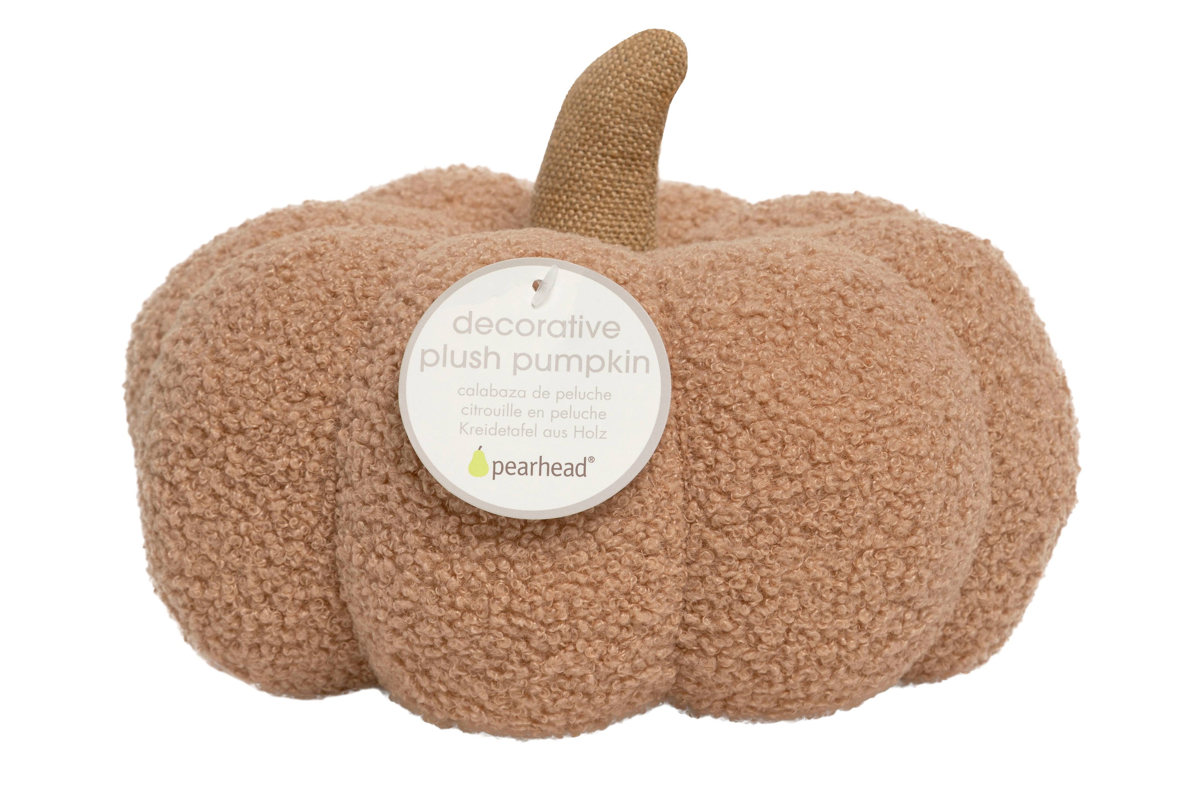 Beige Sherpa Pumpkin Pillow
