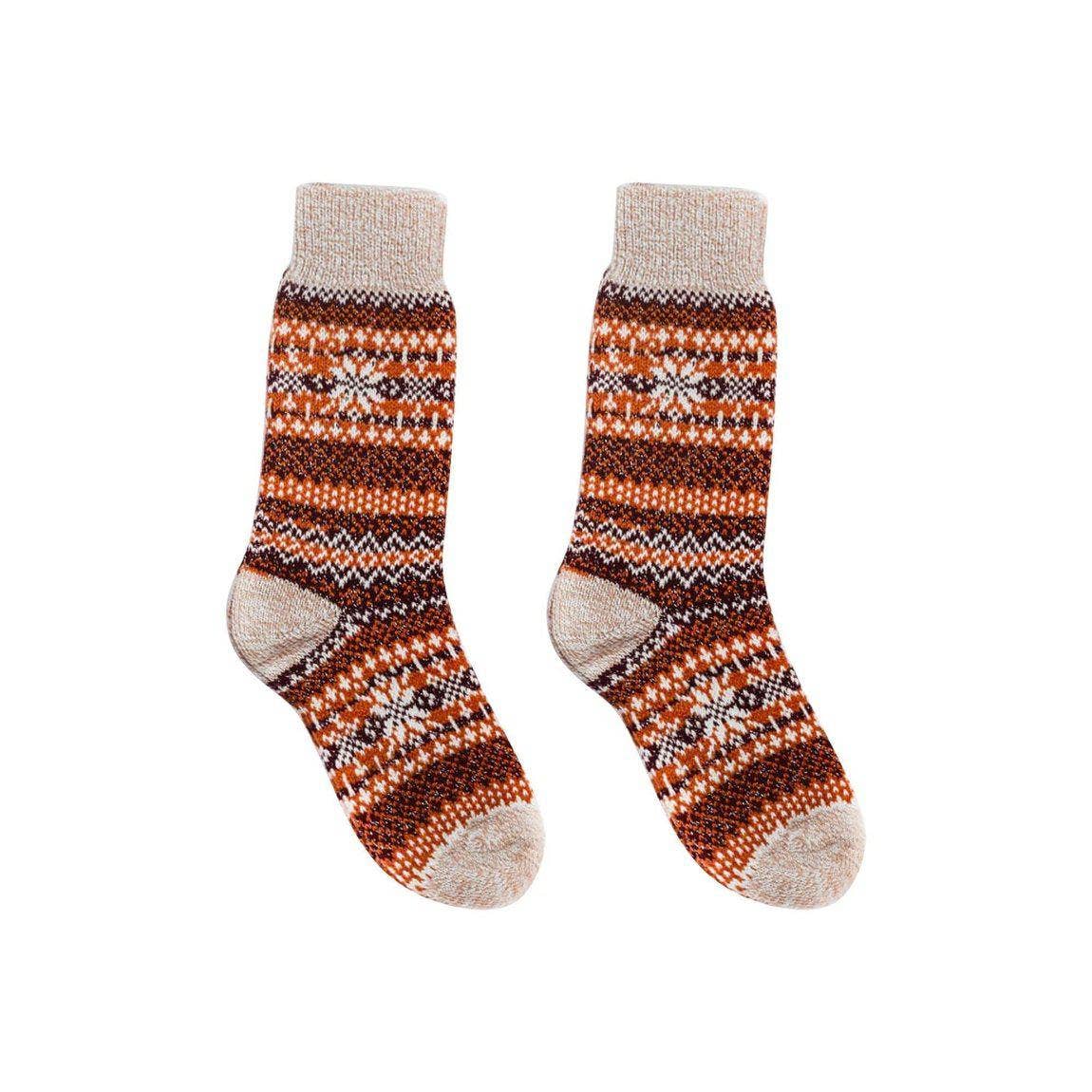 Orange Nordic Socks