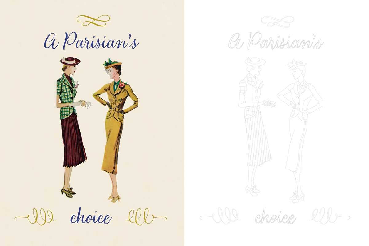Marie Claire 1930s Fashion Styles Coloring Book