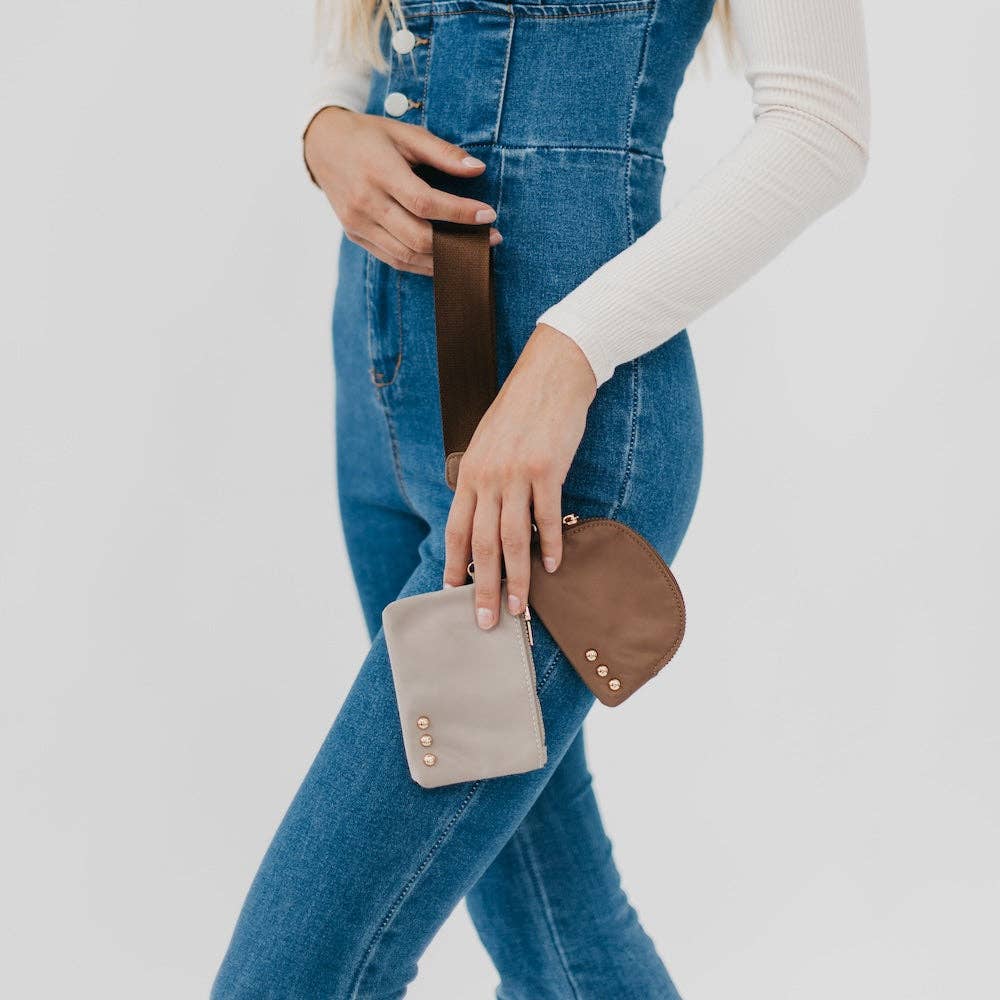 Pink Dual Pouch Wristlet