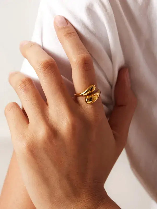 Silver Plated Stainless Steel Wrap Ring