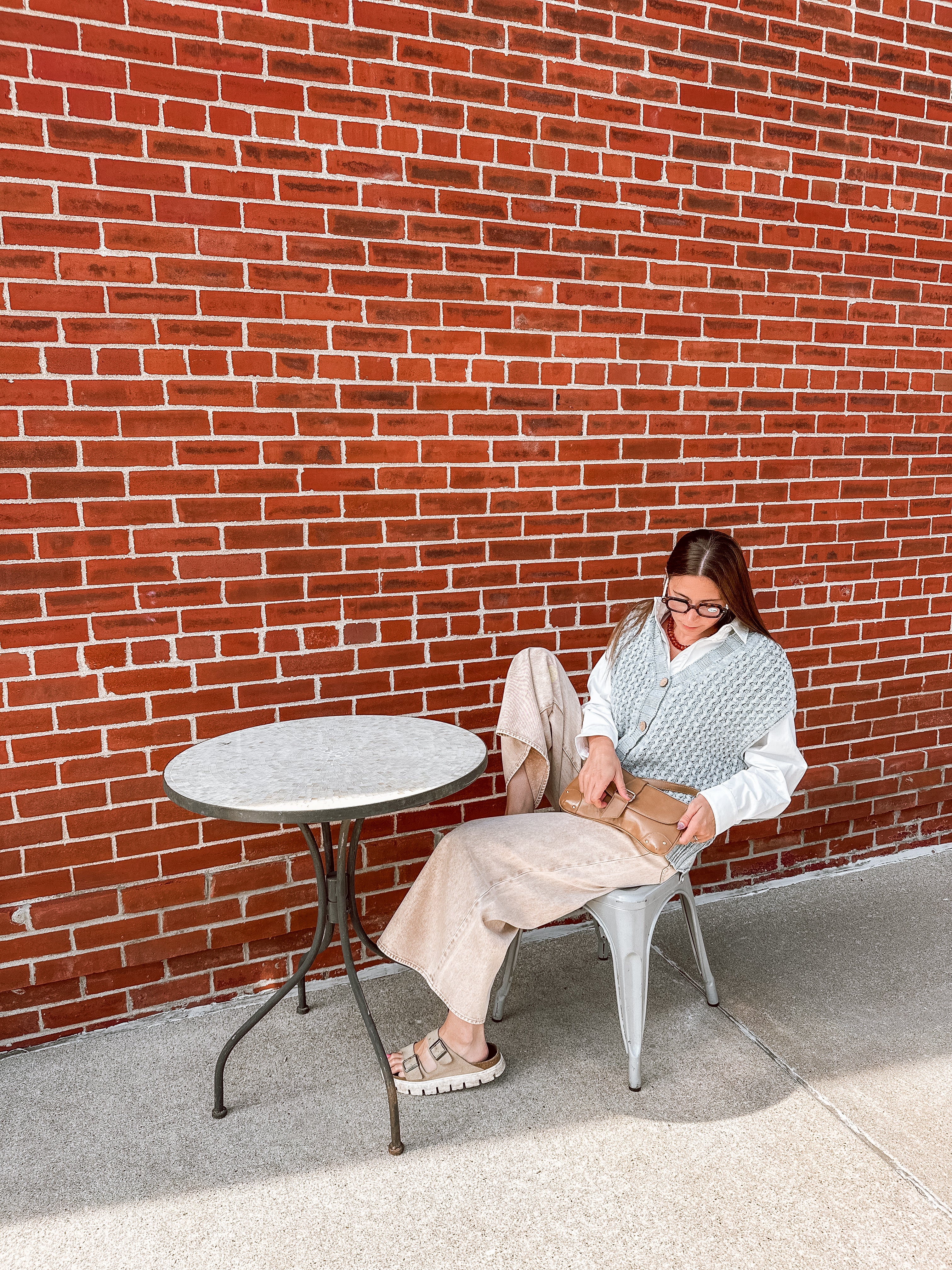 Washed Beige Pants