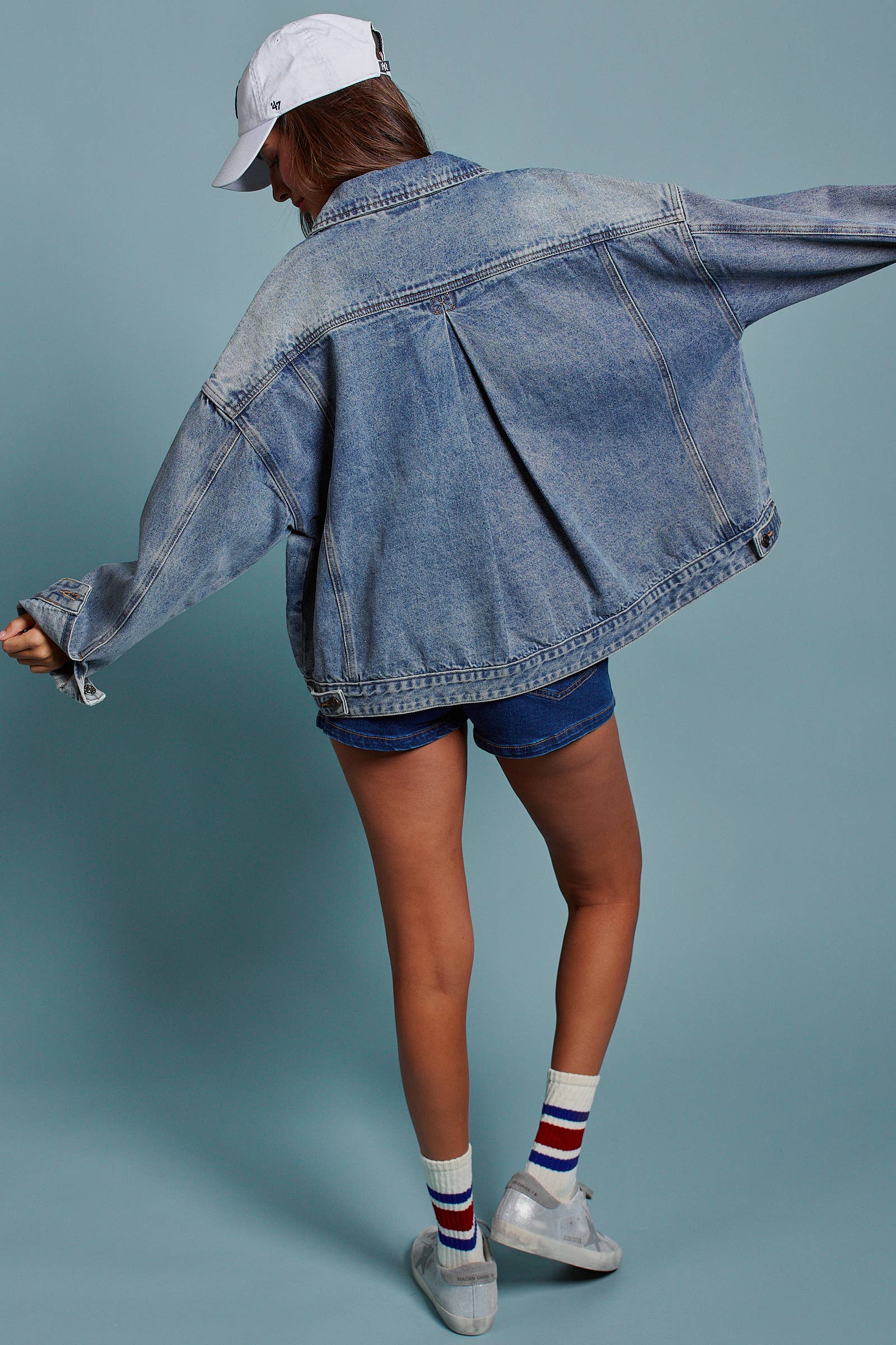Denim Oversized Western Jacket