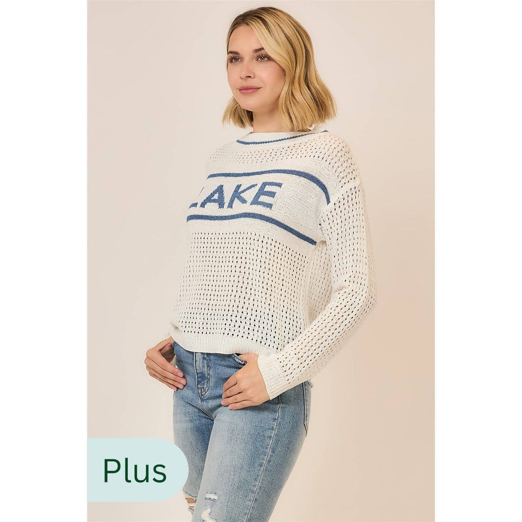 Plus Light Knit Lake Pullover