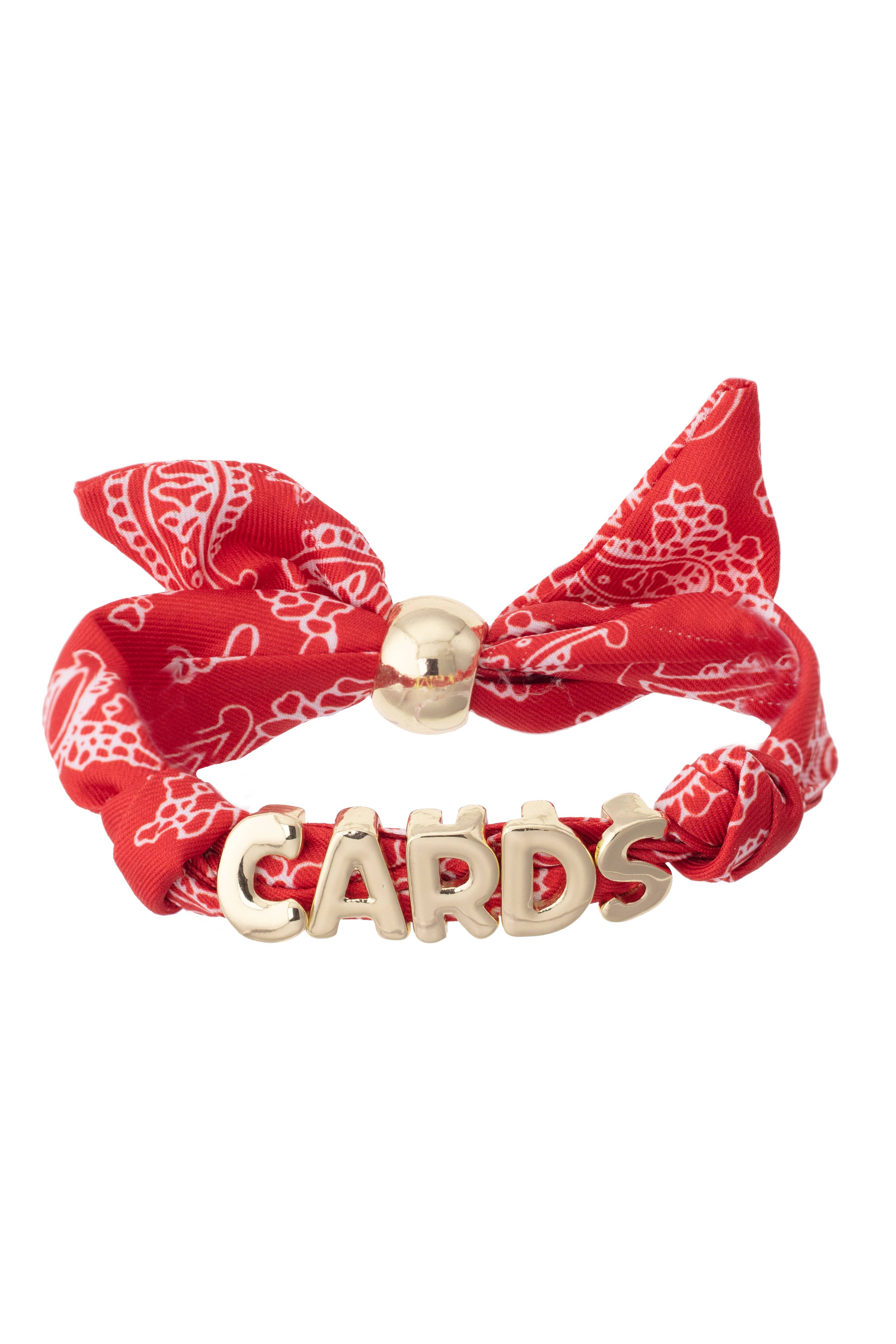 Cardinals Bandana Slider Bracelet