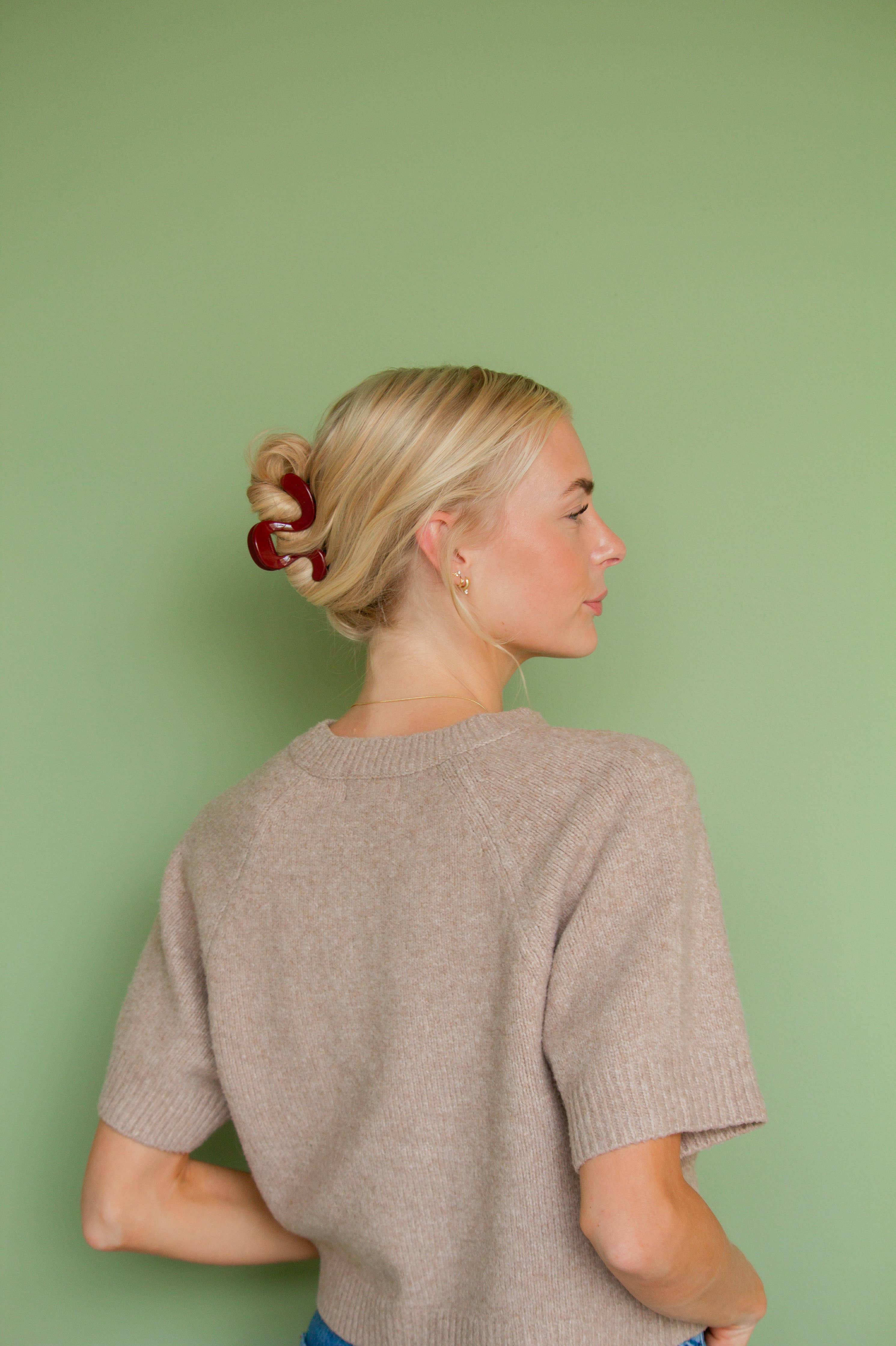 Magenta Swirl Claw Clip