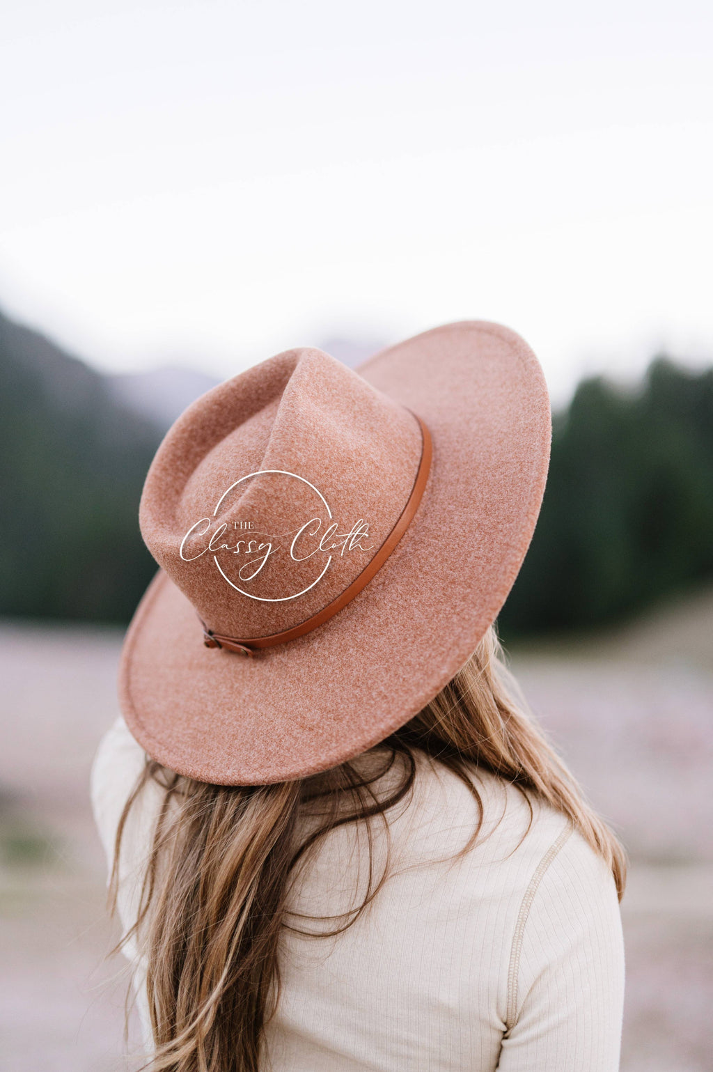 Camel Wool Blend Wide Brim Western Hat