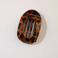 Leopard Oval Flat Hair Clip for Women
