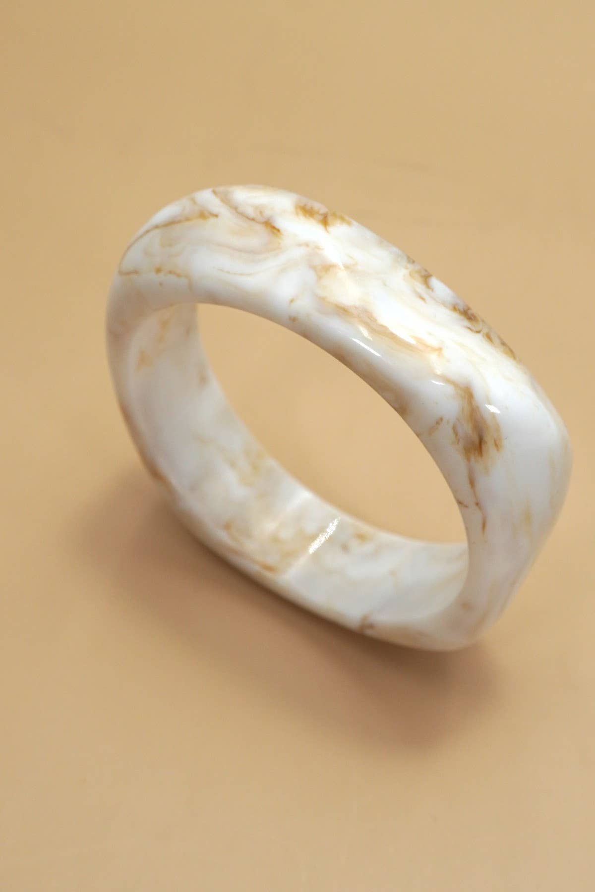 Off White Irregular Square Bangle
