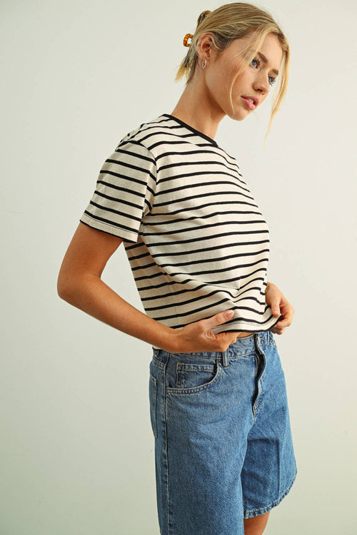 Black Stripe Tee